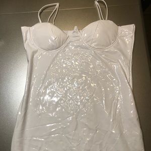 New White Latex Dress